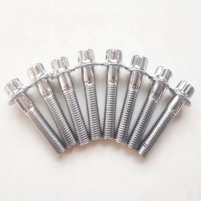 Παγκόσμιο έτος M7*32mm 12 σημεία Chrome τροχός στροφές υλικού βρόγχοι για Παγκόσμια αυτοκίνητα Χάλυβα και χρωματοποιημένα
