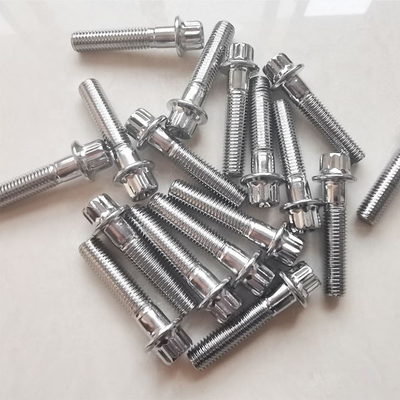 Παγκόσμιο έτος M7*32mm 12 σημεία Chrome τροχός στροφές υλικού βρόγχοι για Παγκόσμια αυτοκίνητα Χάλυβα και χρωματοποιημένα