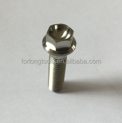Φυσικό φινίρισμα GR5 Τιτανίου M8 x1.25x 32MM 12 σημεία φλάντζης βρόγχος για χημικές εγκαταστάσεις