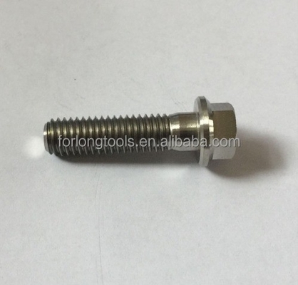 Φυσικό φινίρισμα GR5 Τιτανίου M8 x1.25x 32MM 12 σημεία φλάντζης βρόγχος για χημικές εγκαταστάσεις
