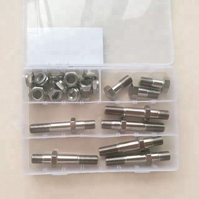 6AL-4V Titanium Alloy GR5 Finish Bolt Kit για αγωνιστικά αυτοκίνητα Sprint Bolt One Nut Stud Performance