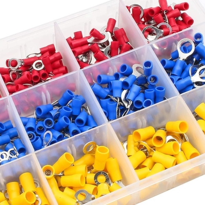 480pcs Απομονωμένα τερματικά Ηλεκτρικό συνδετήρα Crimp Butt Spade Ring Fork Τερματικό σύνολο Kit με περίπτωση για το έτος Οικουμενικό
