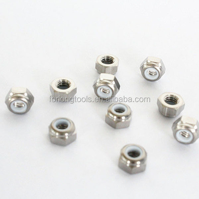 Τιτανίου κράμα M6x1.25 Hex Flange Head Lock Nuts με παγκόσμιο φινίρισμα και νάιλον Insert που πληρούν τις απαιτήσεις του DIN Standard