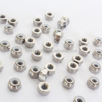 Τιτανίου κράμα M6x1.25 Hex Flange Head Lock Nuts με παγκόσμιο φινίρισμα και νάιλον Insert που πληρούν τις απαιτήσεις του DIN Standard