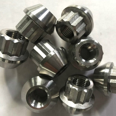 DIN Standard Plain Finish Titanium Flange Nuts για 1/2-20 συσσωρευτικό συστατικό στερέωσης τροχών με νήματα