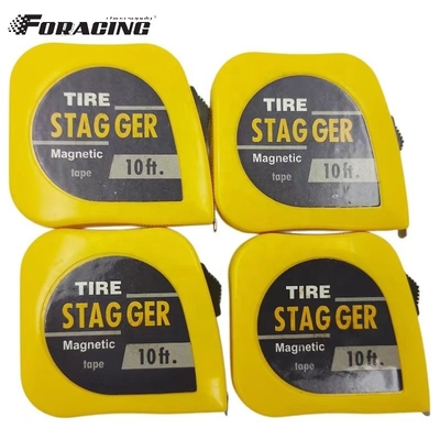 10 FT Steel Blade Racing Tire Stagger Tape Measure με μαγνητική πλάτη και χρωματοποιημένο τελικό Custom Logo