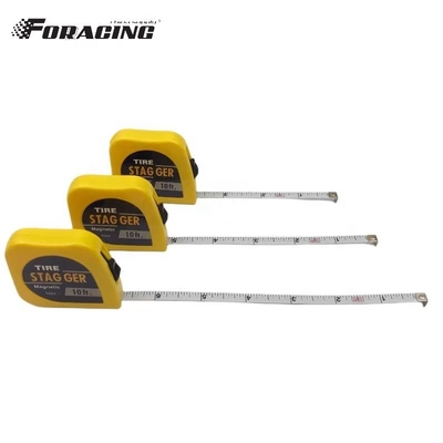 10 FT Steel Blade Racing Tire Stagger Tape Measure με μαγνητική πλάτη και χρωματοποιημένο τελικό Custom Logo