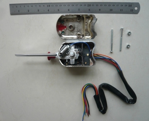 OEM Standard Size Universal Street Chrome Column Mount Turn Signal Switch με Κουμπί κινδύνου και μοχλό χαμηλής ακρίβειας Εύκολη εγκατάσταση