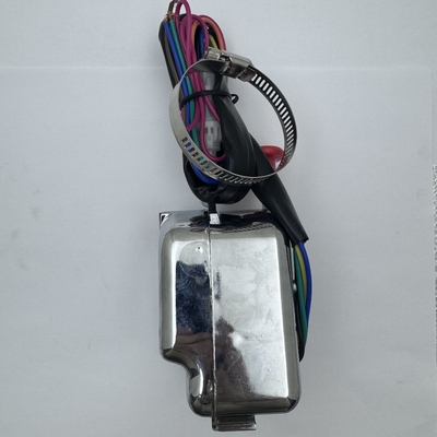 OEM Standard Size Universal Street Chrome Column Mount Turn Signal Switch με Κουμπί κινδύνου και μοχλό χαμηλής ακρίβειας Εύκολη εγκατάσταση