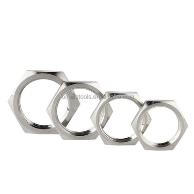 Φυσικό φινίρισμα από ανοξείδωτο χάλυβα Hex Jam Nut 5/8-18 Thin Nut για τυποποιημένο μέγεθος στο αυτοκρατορικό σύστημα μέτρησης