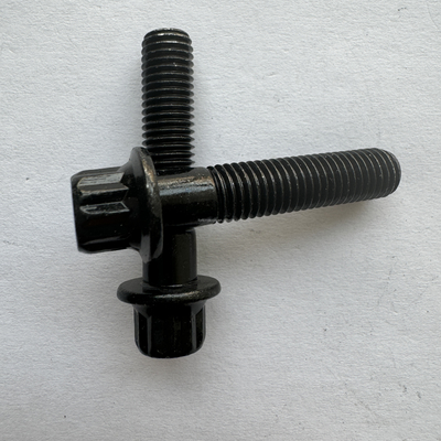 DIN Standard Silver Finish M7x 32MM LENGTH Steel 12 PT Σφραγίδες κεφαλής φλάντζας σε μαύρο για εφαρμογές της αυτοκινητοβιομηχανίας