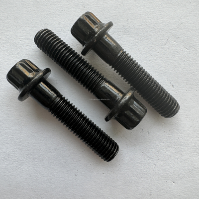 DIN Standard Silver Finish M7x 32MM LENGTH Steel 12 PT Σφραγίδες κεφαλής φλάντζας σε μαύρο για εφαρμογές της αυτοκινητοβιομηχανίας