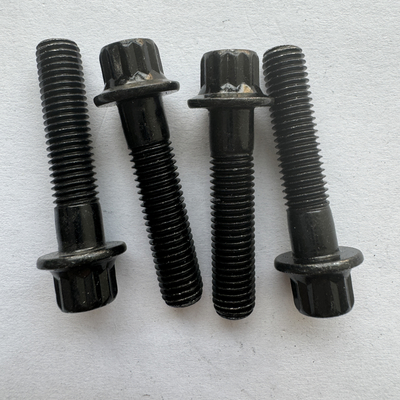DIN Standard Silver Finish M7x 32MM LENGTH Steel 12 PT Σφραγίδες κεφαλής φλάντζας σε μαύρο για εφαρμογές της αυτοκινητοβιομηχανίας