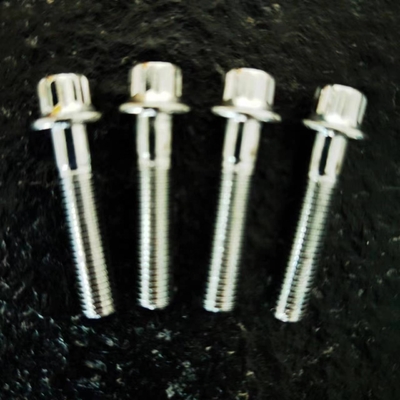 Τελεία Slivery DIN Standard M7 x 32 12 PT Bolt και M7 Nylon Lock Nut για τροχούς BBS σε χάλυβα Τελεία ΖΙΝΚ