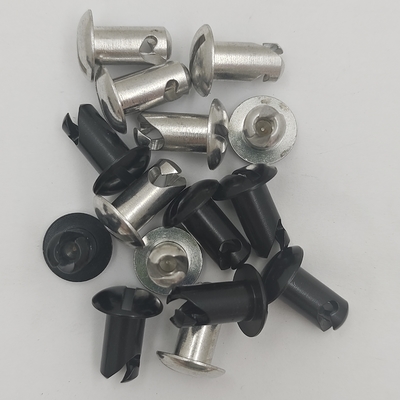 Παγκόσμιο 7/16 &quot;Αλουμινίου Dzus Button Dome Head Quarter Turn Fasteners.500 Μαύρο Παγκόσμιο.500&quot; Κρατήρας με υλικό