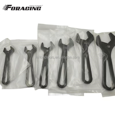 Παγκόσμιο μαύρο αγωνιστικό κλειδί AN Fitting Wrench AN Spanner for Sprint Car Tool Sets An4-An16 6PCS Ένα κιτ Ελαφρύ αλουμίνιο