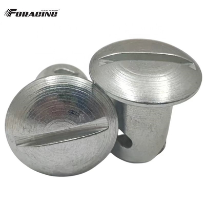 Παγκόσμιο αυτοκίνητο σπριντ Maxim Steel Quarter Turn Dzus Dome Head Button 7/16 &quot;X.550&quot; Ασημένιο