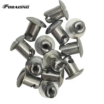 Παγκόσμιο αυτοκίνητο σπριντ Maxim Steel Quarter Turn Dzus Dome Head Button 7/16 &quot;X.550&quot; Ασημένιο