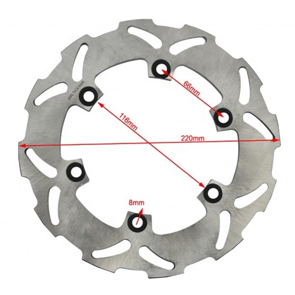 220mm OD σταθερός δίσκος περιστροφός πίσω φρένα για Yamaha TT 250 YZF R6 600 YZF R1 1000 ομαλή πέδηση και σταθερή απόδοση