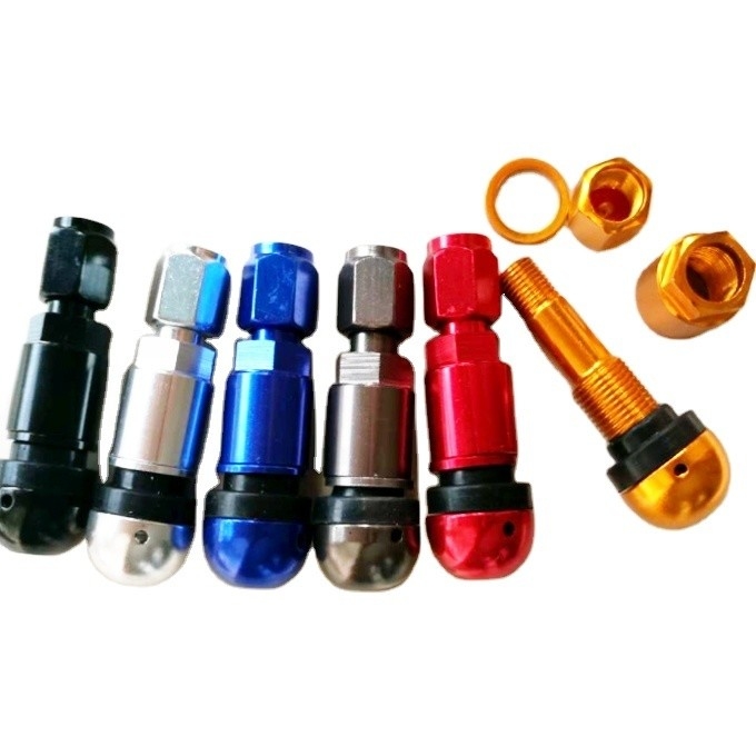 Παγκόσμιο έτος TPMS TR525 Στρώμα βαλβίδας χωρίς σωλήνα ελαστικών με κάλυψη σκόνης αλουμινίου Βελτιωμένη παρακολούθηση πίεσης ελαστικών