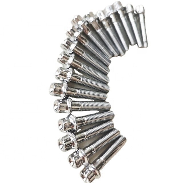 Παγκόσμιο έτος M7*32mm 12 σημεία Chrome τροχός στροφές υλικού βρόγχοι για Παγκόσμια αυτοκίνητα Χάλυβα και χρωματοποιημένα