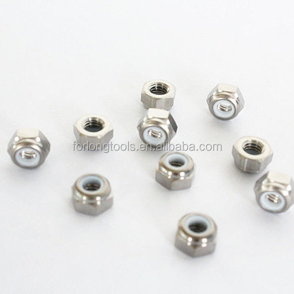 Τιτανίου κράμα M6x1.25 Hex Flange Head Lock Nuts με παγκόσμιο φινίρισμα και νάιλον Insert που πληρούν τις απαιτήσεις του DIN Standard