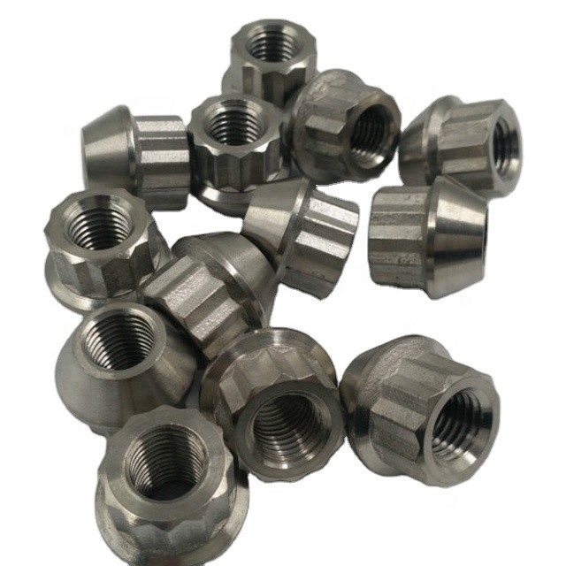 DIN Standard Plain Finish Titanium Flange Nuts για 1/2-20 συσσωρευτικό συστατικό στερέωσης τροχών με νήματα