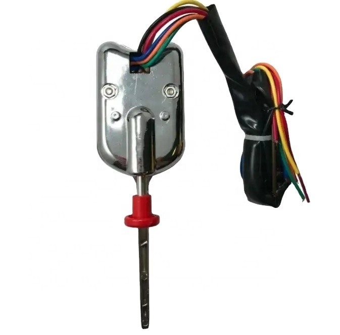 OEM Standard Size Universal Street Chrome Column Mount Turn Signal Switch με Κουμπί κινδύνου και μοχλό χαμηλής ακρίβειας Εύκολη εγκατάσταση