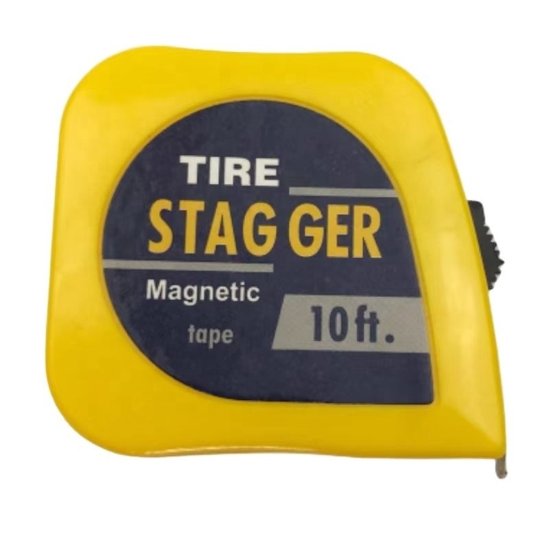 10 FT Steel Blade Racing Tire Stagger Tape Measure με μαγνητική πλάτη και χρωματοποιημένο τελικό Custom Logo