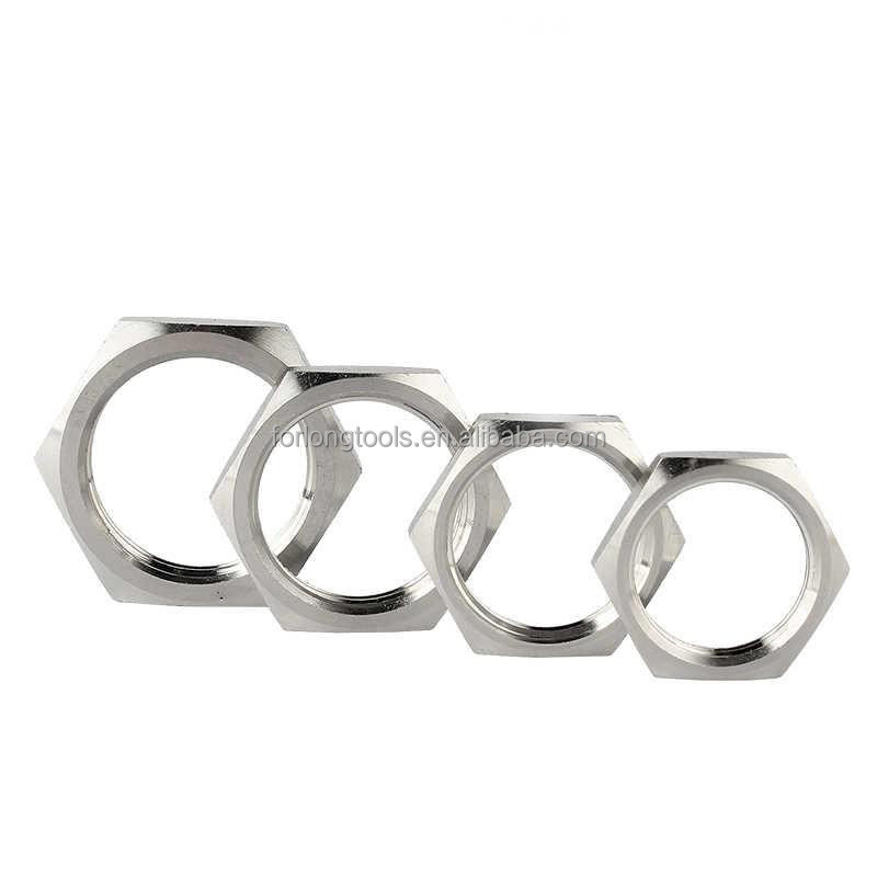 Φυσικό φινίρισμα από ανοξείδωτο χάλυβα Hex Jam Nut 5/8-18 Thin Nut για τυποποιημένο μέγεθος στο αυτοκρατορικό σύστημα μέτρησης