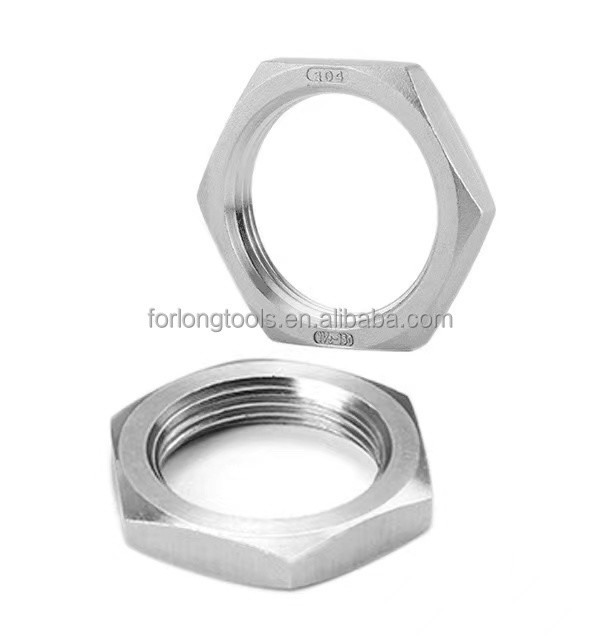 GB Standard Size 1/2-20 Hex Jam Nut Ατσάλι από ανοξείδωτο χάλυβα Thin Nut για αυτοκρατορικό σύστημα μέτρησης ίντσας