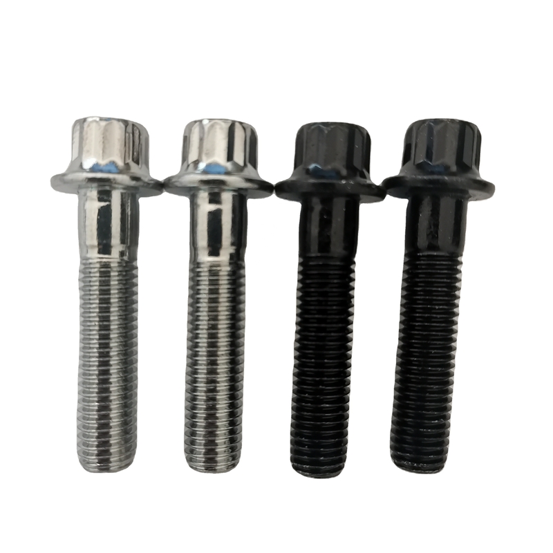 Τελεία Slivery DIN Standard M7 x 32 12 PT Bolt και M7 Nylon Lock Nut για τροχούς BBS σε χάλυβα Τελεία ΖΙΝΚ