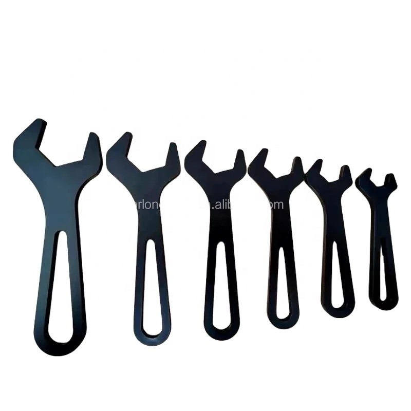 Παγκόσμιο μαύρο αγωνιστικό κλειδί AN Fitting Wrench AN Spanner for Sprint Car Tool Sets An4-An16 6PCS Ένα κιτ Ελαφρύ αλουμίνιο